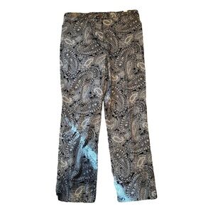 NWT Ralph Lauren Dark Blue and White Paisley Print Pants